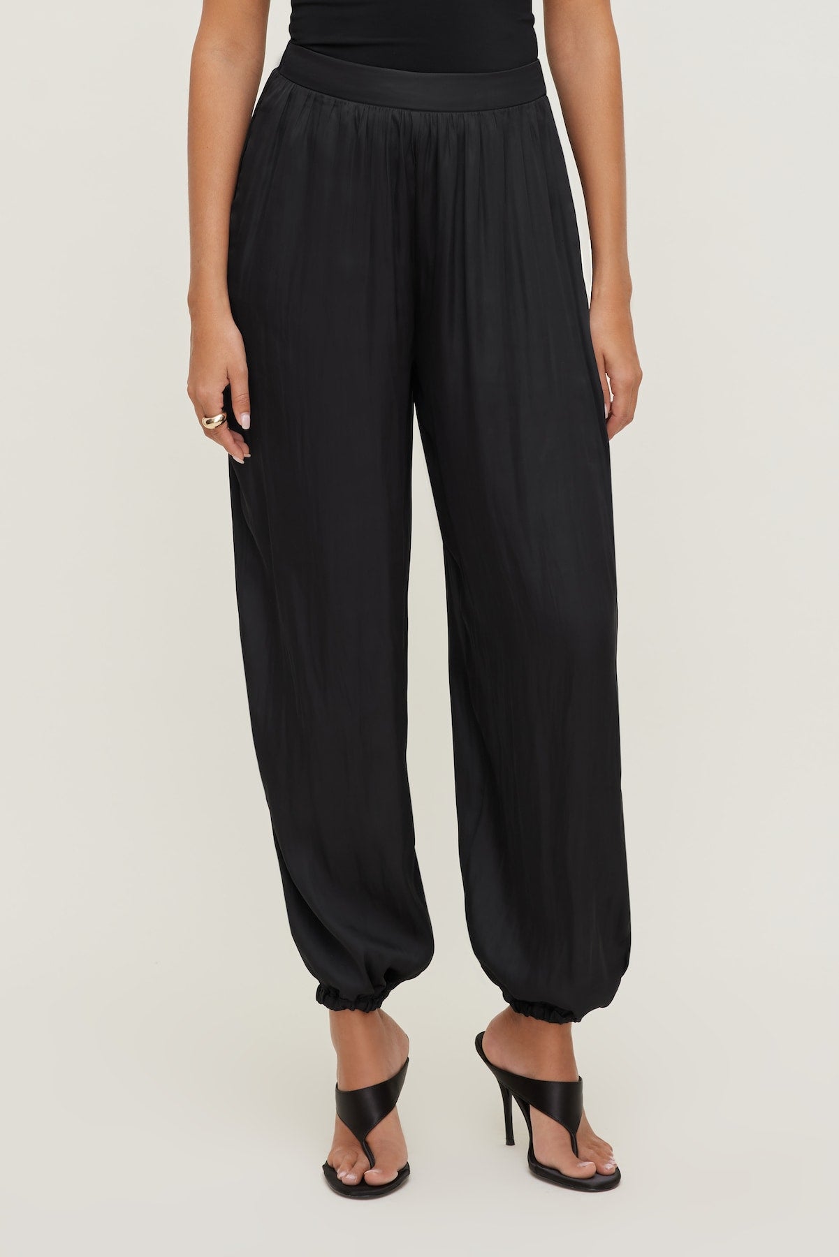 Dynamite Outlet | Satin Balloon Pants Black