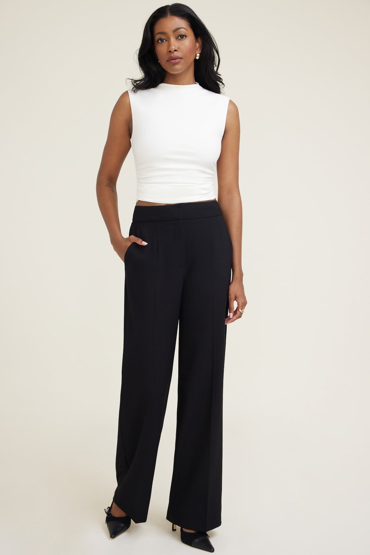 Dynamite Store | Yasmin Straight Leg Pants Black