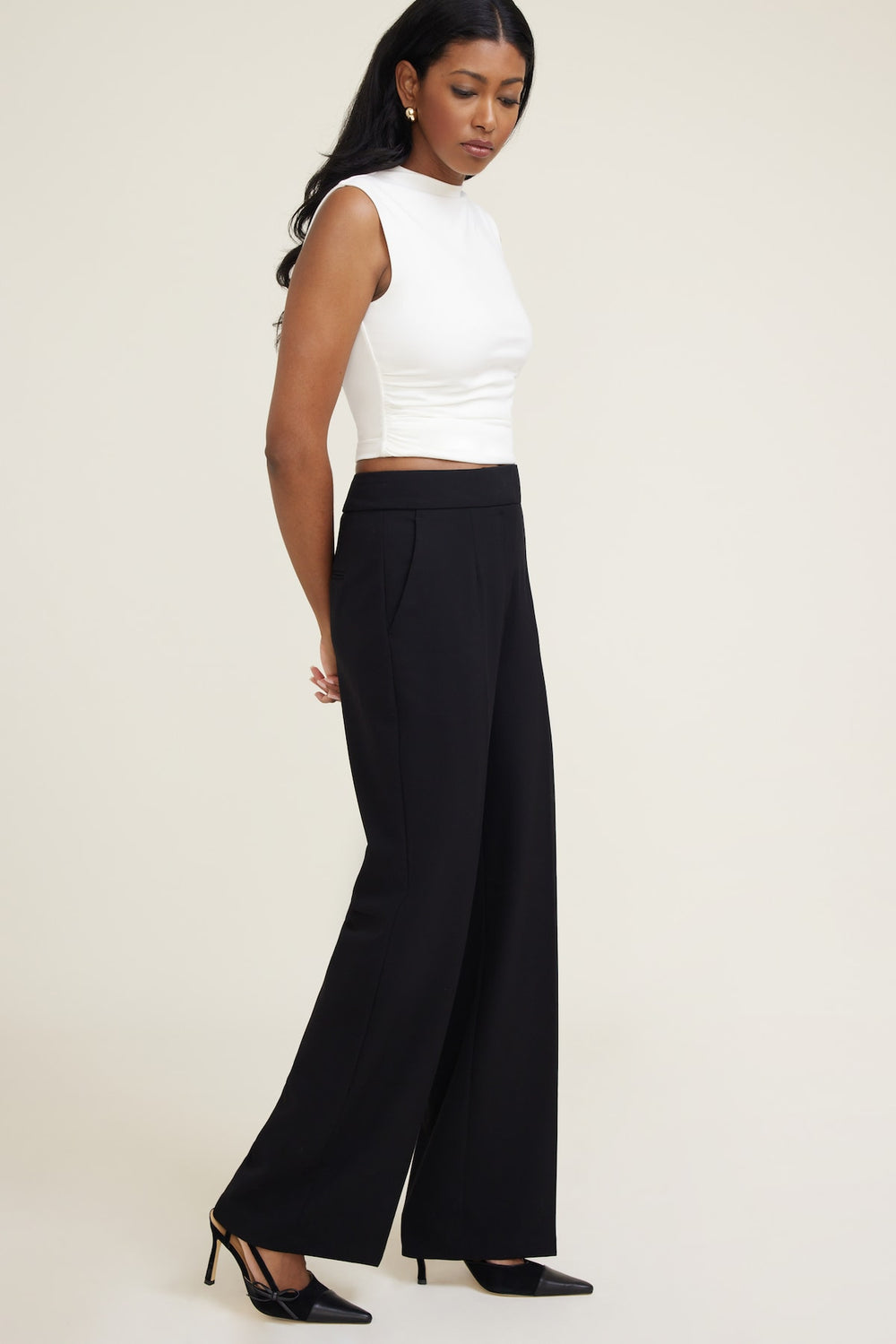 Dynamite Store | Yasmin Straight Leg Pants Black