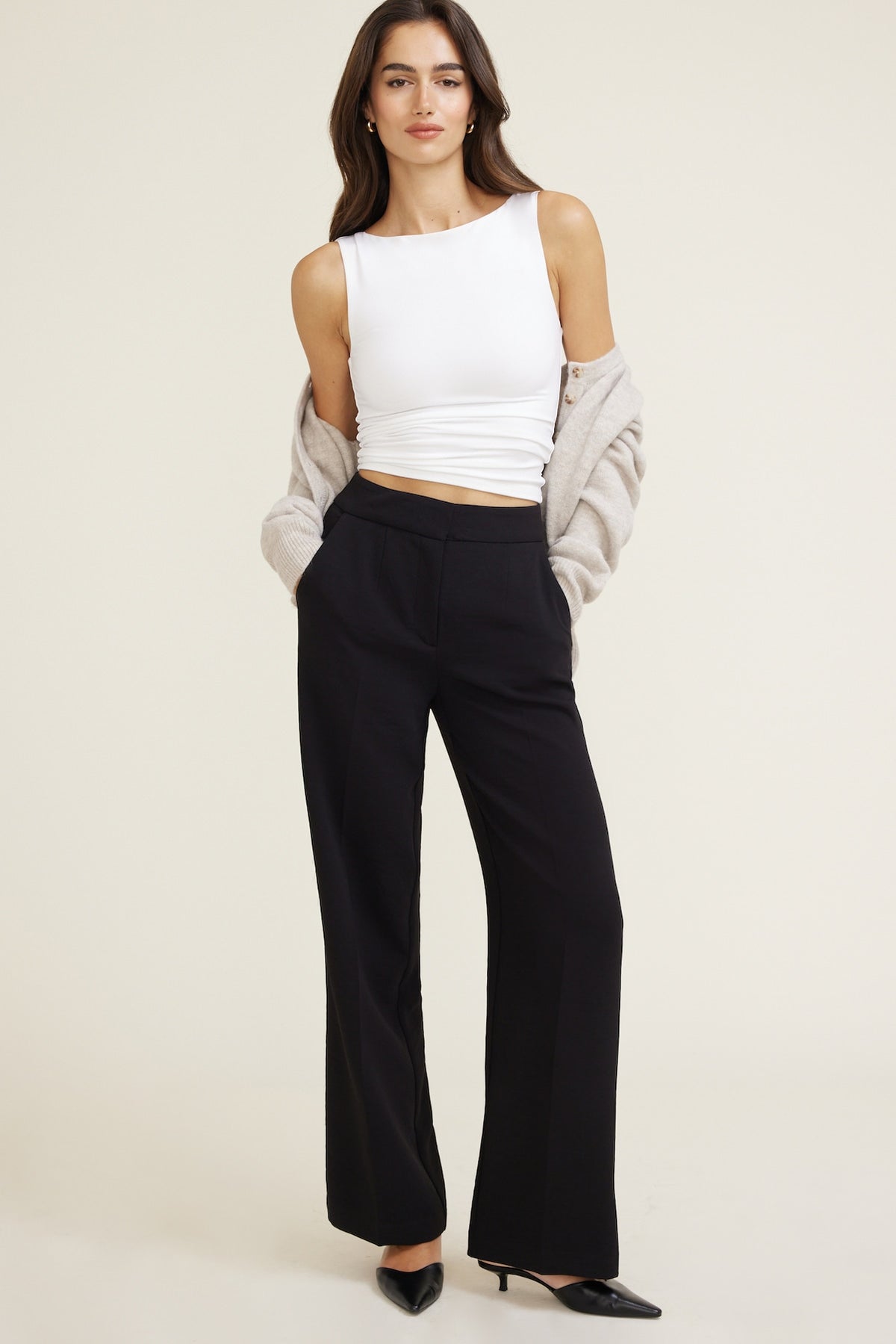 Dynamite Outlets | Yasmin Airflow Straight Leg Pants Black