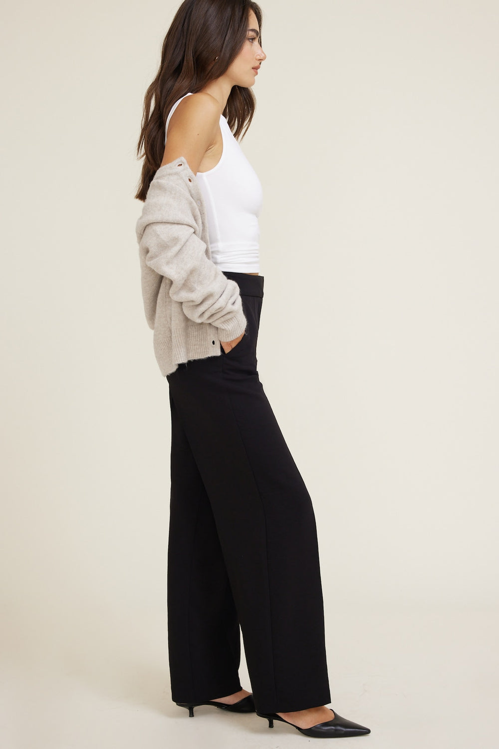 Dynamite Outlets | Yasmin Airflow Straight Leg Pants Black