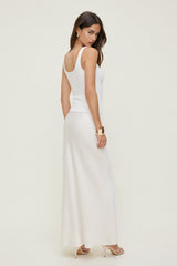 Dynamite Discount | Satin Maxi Skirt Beige