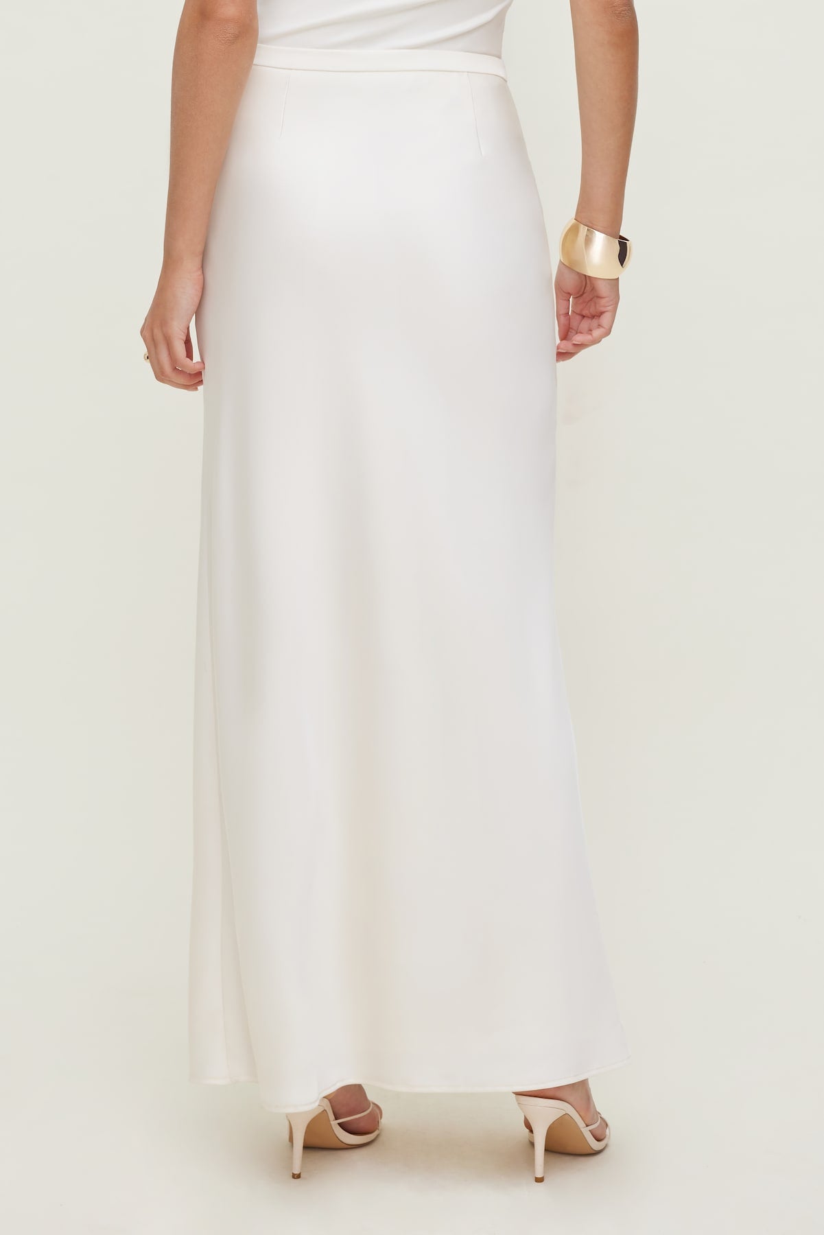 Dynamite Discount | Satin Maxi Skirt Beige